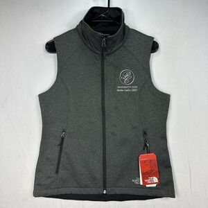 The North Face Ridgewall‎ Soft Shell Vest Womens Medium Gray Full Zip Logo NWT